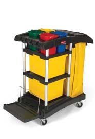 Janitor Cleaning Cart with Clolored Bins Hygen #RB009T74NOI