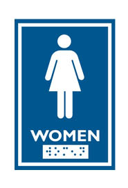 English and Braille Emboss Washroom Pictogram #FR000961000