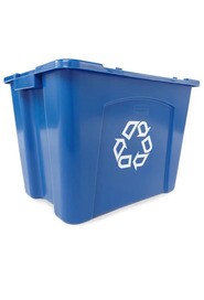571473 Blue Recycling Box with Logo 14 gal #RB571473000