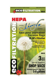 HEPA microfilter vacuum cleaner bags - Shop Vac 4.5 Gal #JV90532H000