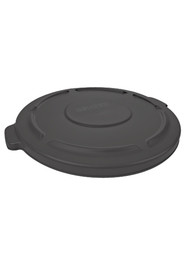 2631 BRUTE Flat Lid for 32 Gal Round Waste Containers #RB002631GRI