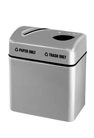Poubelle double pour recyclage du papier et gestions des déchets #RB02416TPWG