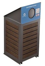CHARLEVOIX Outdoor Recycling Station 110L #NICHA110ASH