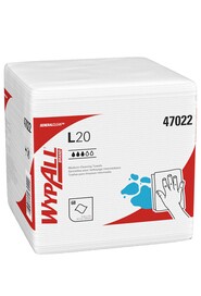 47022 Wypall L20 White Cleaning Quaterfold Wipes #KC047022000