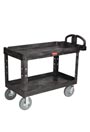 Utility Cart 2-Shelf 26" x 55" Rubbermaid 4546 #RB454610NOI