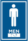 English and Braille Emboss Washroom Pictogram #FR000960000