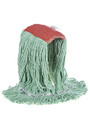 Tuff Stuff Synthetic Wet Mop, Wide Band, Looped-end, Green #AG001604VER