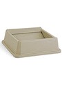 2664 UNTOUCHABLE Square Swing Lid for 35 and 50 Gal Waste Containers #RB002664BEI