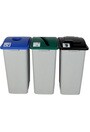 WASTE WATCHER XL Waste, Cans and Papers Recycling Station 87 Gal #BU101339000