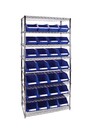 Heavy-Duty Wire Shelving Units with Storage Bins, 8 Tiers, 14" D #TQ0RL815000