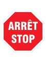 Enseigne "Arrêt / Stop" bilingue #TQSEC331000
