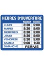 Affiche électrostatique des heures d'ouverture ,Français #FB051383700