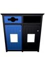 AURA Outdoor Double Recycling Station 64 Gal #BU105079000
