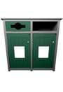 AURA Outdoor Double Recycling Station 64 Gal #BU149764000
