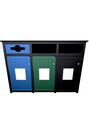 AURA 3-Stream Recycling Station with Panel 96 Gal #BU181464000