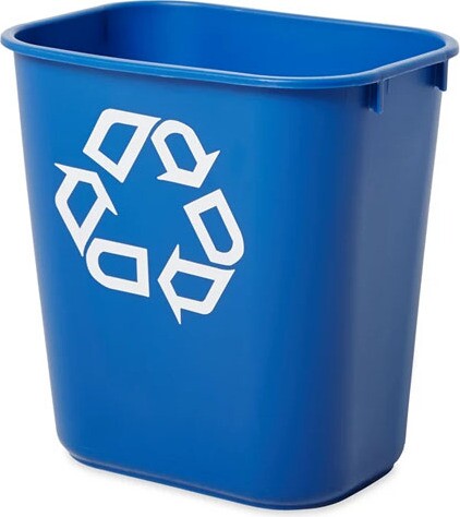 Deskside Container with Recycling Logo #RB295573BLE