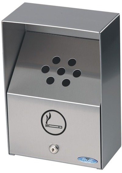 909 Wall Mounted Stainless Steel Ashtray 2.3 Gal #FR000909000