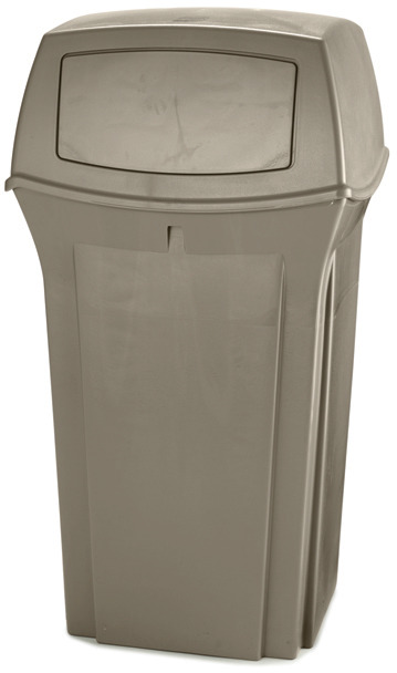 8430 RANGER Outdoor Waste Container with Hinged Doors 35 Gal #RB843088BEI