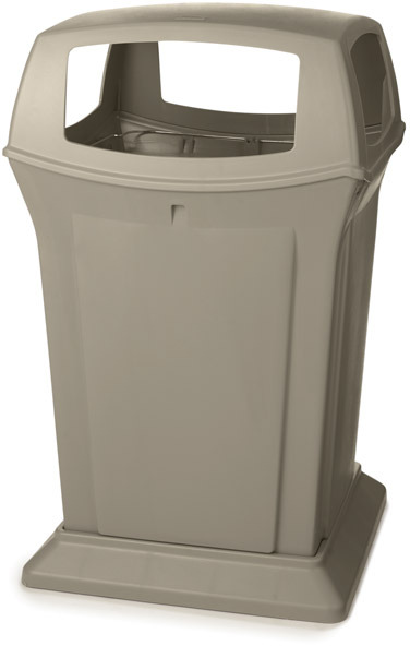 9173 RANGER Outdoor Waste Container with 4 Side Openings 45 gal #RB917388BEI