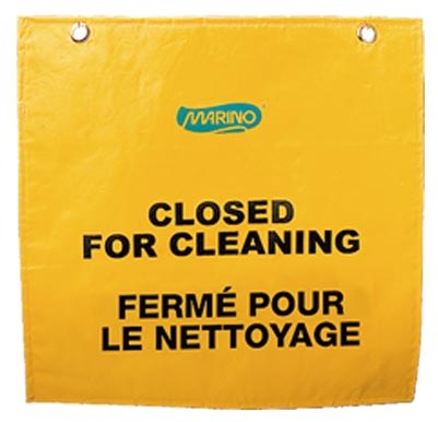 Affiche suspendue bilingue au cadre de porte "Fermé pour le nettoyage" #MR135028000