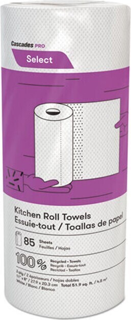 K085 SELECT White Kitchen Roll Towel, 30 x 85 Sheets #CC00K085000
