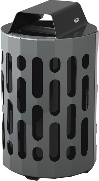 STINGRAY Outdoor Waste Container with Lid 42 Gal #FR002020NOI