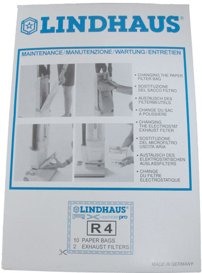 Sacs en papier et filtres pour aspirateur Lindhaus RX 308/450/500 #HW030320019