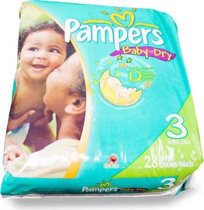 Couches taille 3 (16-28 lbs.) Pampers Baby-Dry #PG45217A000