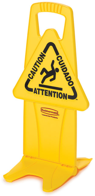Trilingual Stable Safety Sign "Caution" #RB009S09JAU