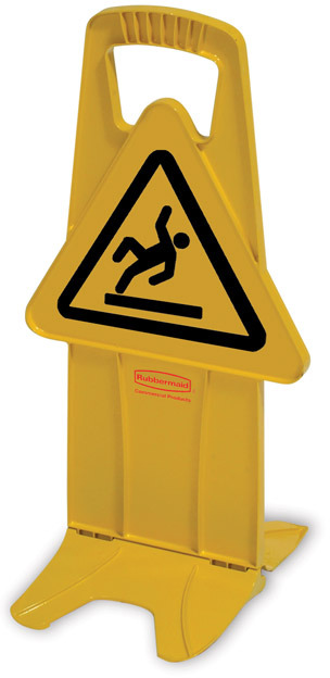 Stable Safety Sign with International Wet Floor Symbol #RB9S0925JAU