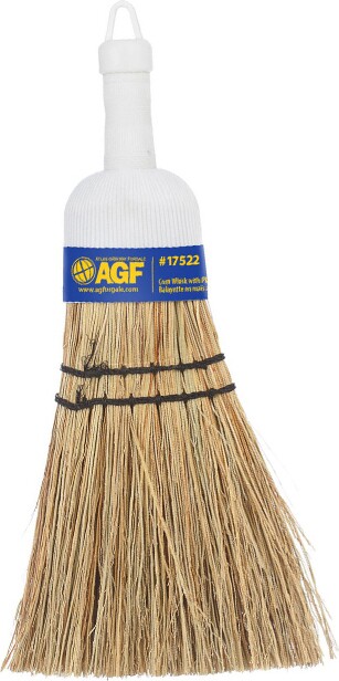 Straw Whisk Broom with Plastic Handle 2 Strings #AG017522000