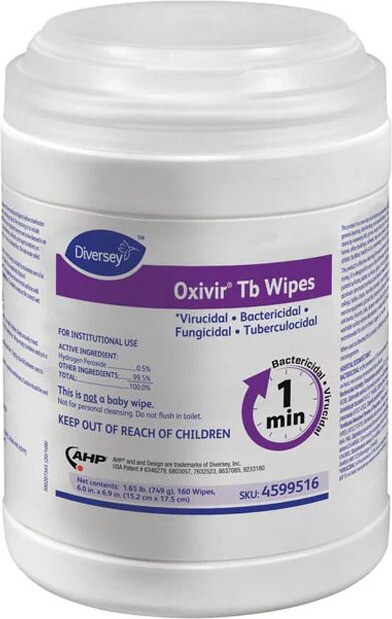 OXIVIR TB Lingettes désinfectantes au peroxyde d'hydrogène jetables #JH514470800