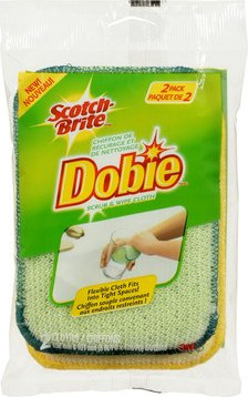 Tampon de nettoyage en nylon et polyester blanc Dobie #3M000DB1000