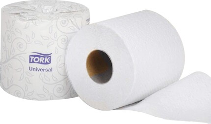 TORK Universal White Toilet Paper, 2 ply, 96 rolls, 500 feuilles #SCTM6120S00