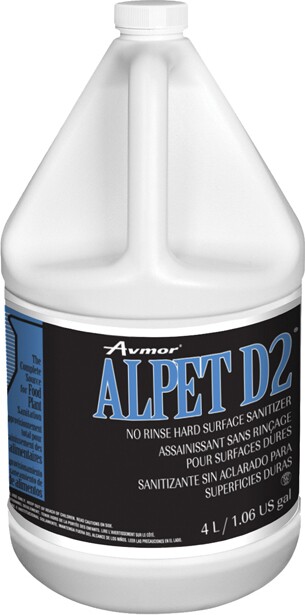 ALPET D2 Assainissant sans rinçage pour surfaces dures #AV114527800