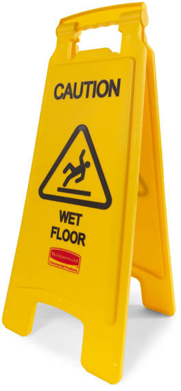 Panneau d'avertissement avec mention Wet Floor/Caution #RB611277000