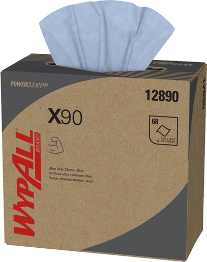 Wypall X90 Blue Pop-Up Box Heavy Duty Cloths #KC012890000