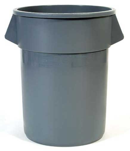 Gray Waste Container for Food Plant Rubbermaid 2655 Brute CFIA #RB265588GRI
