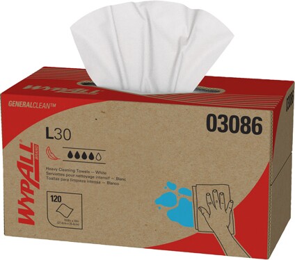 Wypall L30 Pop-Up Box Cleaning Towels #KC003086000