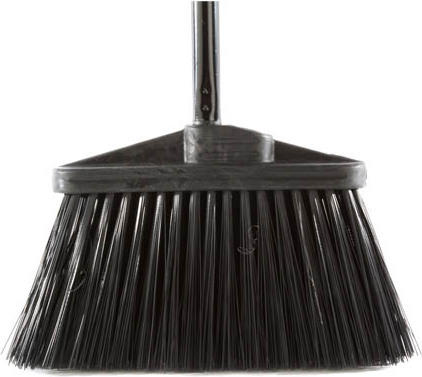 Black Dual Angle Coarse Sweep Upright Broom with Handle #AG078410000