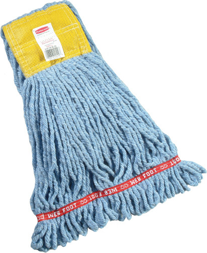 Web Foot Shrinkless Synthetic Mop, Wide Band, Looped-end #RBA25106BLE