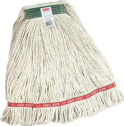 Swinger Loop, Cotton and Synthetic Wet Mop, Narrow Band, Looped-End, White #RBC11406BLA