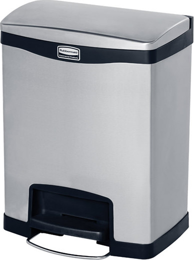 STEP-ON Stainless Steel Step-On Waste Container 8 Gal #RB190198500
