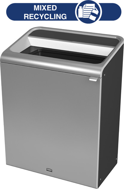 Configure Recycling Container, Grey Stenni, 45 gal #RB196150800