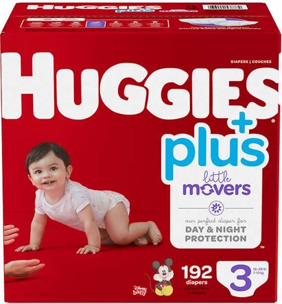 Baby Diapers, Size 3 (16-28 lbs) Little Movers #EM000955503