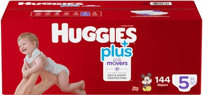 Baby Diapers, Size 5 (27+ lbs) Little Movers #EM004363802