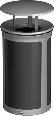 ENHANCE Open Top Round Waste Container with Rainhood, 15 gal #RB197021400