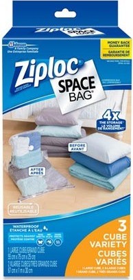 Assortiment de sacs à compression d'air Ziploc, 3 sacs #PR704601000