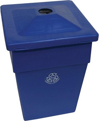 Jumbo Recycling Container Bullseye, 55 gal #WH108J00BLE