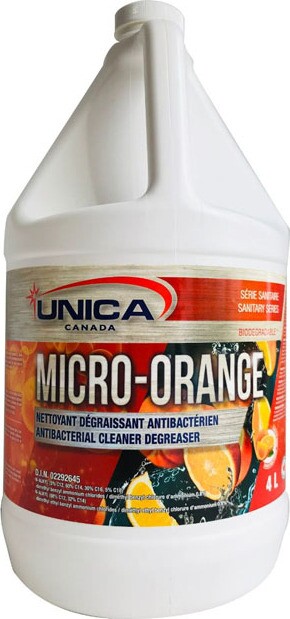 MICRO-ORANGE 2 Nettoyant dégraissant industriel antibactérien #QC00NMIC204